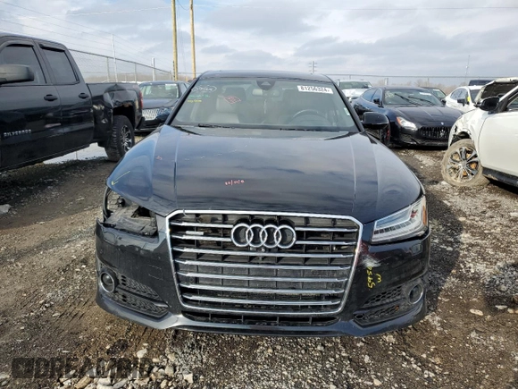 2016 Audi A8 with VIN WAUK3AFD8GN008759, listed as a Copart auction lot 81256324 with 86,244 mi miles and Salvage title. Bid and sale history available at DreamBid. Image 5.