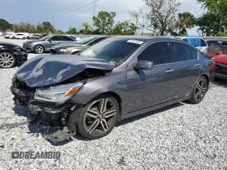 2017 Honda Accord Touring with VIN 1HGCR3F93HA030983, listed as a Copart auction lot 61657405 with 100,726 mi miles and Salvage title. Bid and sale history available at DreamBid. Image 1.