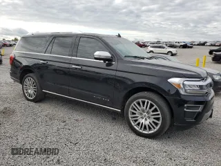 2023 Ford Expedition Max Platinum with VIN 1FMJK1M81PEA39726, listed as a Copart auction lot 55130735 with 53,013 mi miles and Salvage title. Bid and sale history available at DreamBid. Image 4.