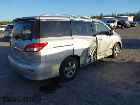 2017 Nissan Quest SV with VIN JN8AE2KP6H9169849, listed as a IAAI auction lot 41565284 with 154,656 mi miles. Bid and sale history available at carsss.com. Image 4.