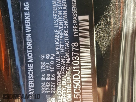 2013 BMW Z4 sDrive28i with VIN WBALL5C50DJ103778, listed as a Copart auction lot 49452215 with 104,203 mi miles and Salvage Title. Bid and sale history available at carsss.com. Image 12.