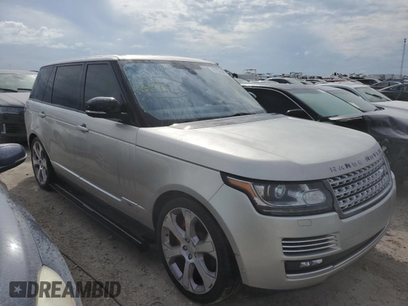 2016 Land Rover Range Rover with VIN SALGV3EF6GA272015, listed as a Copart auction lot 74750434 with 57,778 mi miles and Salvage title. Bid and sale history available at DreamBid. Image 4.