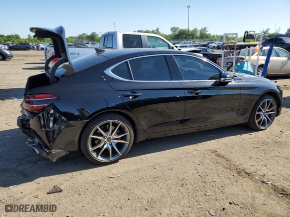 2022 Genesis G70 2.0T with VIN KMTG34TA6NU102387, listed as a Copart auction lot 57135504 with 15,769 mi miles and Salvage Title. Bid and sale history available at carsss.com. Image 3.