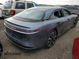 2024 Lucid Air Touring with VIN 50EA1TEA7RA003002, listed as a Copart auction lot 44193115 with 517 mi miles and Salvage Title. Bid and sale history available at carsss.com. Image 3.