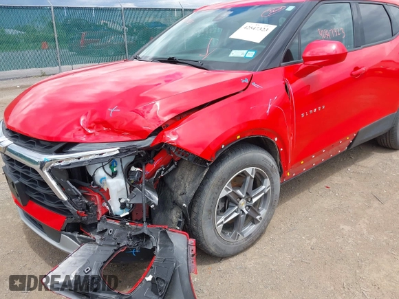2023 Chevrolet Blazer LT with VIN 3GNKBHR43PS171195, listed as a IAAI auction lot 42547323 with 29,525 mi miles and . Bid and sale history available at DreamBid. Image 6.