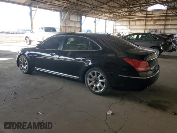 2012 Hyundai Equus Signature with VIN KMHGH4JH2CU045727, listed as a Copart auction lot 60744895 with 118,223 mi miles and Clean title. Bid and sale history available at DreamBid. Image 2.