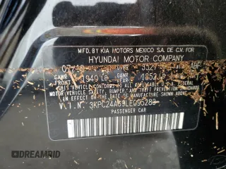 2020 Hyundai Accent SE with VIN 3KPC24A69LE095283, listed as a Copart auction lot 68696453 with 20,315 mi miles. Bid and sale history available at carsss.com. Image 13.