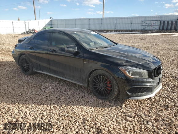 2015 Mercedes-Benz CLA 45 AMG with VIN WDDSJ5CB5FN198513, listed as a Copart auction lot 46956165 with 79,948 mi miles and Salvage title. Bid and sale history available at DreamBid. Image 4.