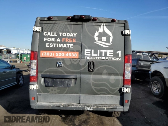 2016 Ram ProMaster Cargo with VIN 3C6TRVAG2GE110441, listed as a Copart auction lot 77878704 with 209,205 mi miles and Salvage Title. Bid and sale history available at DreamBid. Image 6.