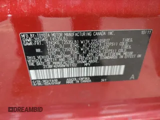 2011 Toyota RAV4 with VIN 2T3BF4DV6BW161102, listed as a Copart auction lot 51830875 with 131,762 mi miles and Salvage Title. Bid and sale history available at DreamBid. Image 14.