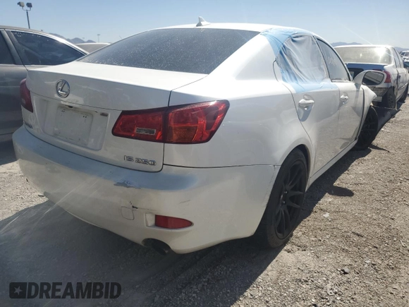 2008 Lexus IS 250 with VIN JTHBK26298508225, listed as a Copart auction lot 60341785 with 257,504 mi miles and Salvage title. Bid and sale history available at DreamBid. Image 3.