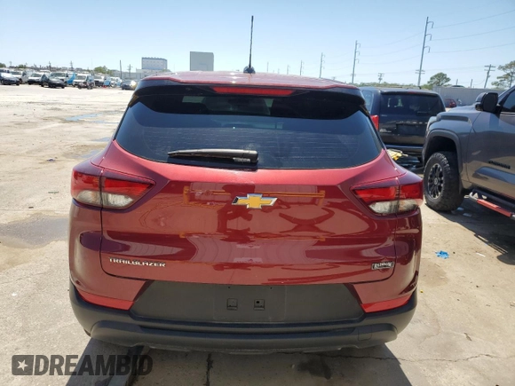 2023 Chevrolet TrailBlazer LS with VIN KL79MMS23PB166252, listed as a Copart auction lot 52038215 with 25,551 mi miles and Salvage Title. Bid and sale history available at DreamBid. Image 6.