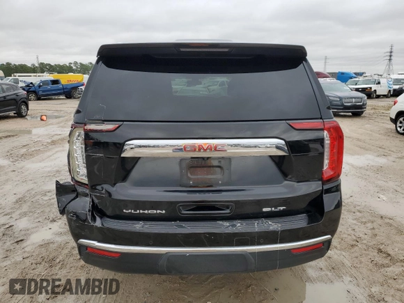 2022 GMC Yukon XL SLT with VIN 1GKS2GKDXNR209507, listed as a Copart auction lot 45223455 with 112,316 mi miles and Salvage Title. Bid and sale history available at carsss.com. Image 6.