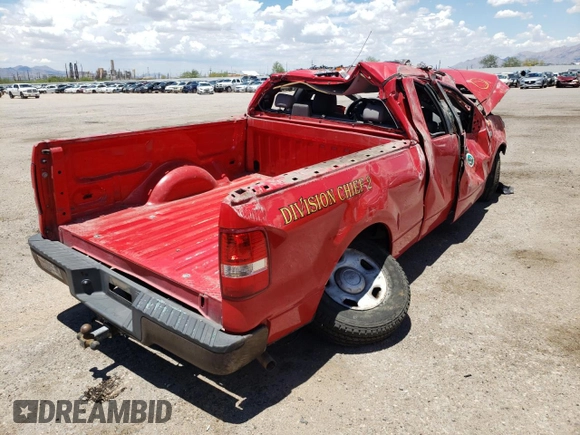 2005 Ford F-150 STX with VIN 1FTRX12W95KD20133, listed as a Copart auction lot 50662092 with 0 mi miles and Salvage Title. Bid and sale history available at carsss.com. Image 4.