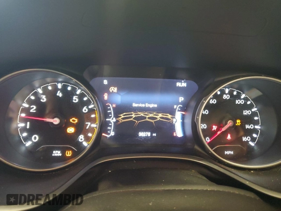 2021 Jeep Compass 80th Anniversary with VIN 3C4NJDEB8MT570616, listed as a Copart auction lot 56180625 with 36,278 mi miles and Salvage title. Bid and sale history available at DreamBid. Image 9.
