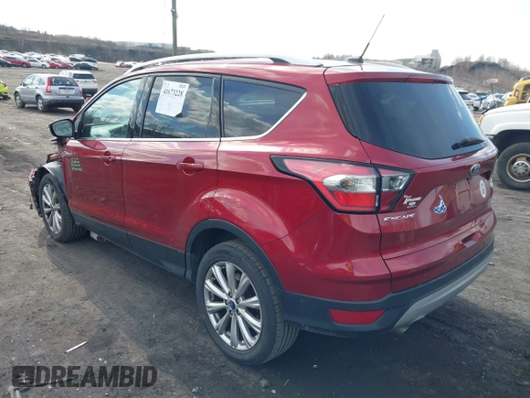 2017 Ford Escape Titanium with VIN 1FMCU0JD9HUC71738, listed as a IAAI auction lot 41673228 with 173,615 mi miles. Bid and sale history available at carsss.com. Image 3.