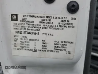 2004 Chevrolet Avalanche z VIN 3GNEC12TX4G305248, wystawiony jako Copart lot #59382005 z przebiegiem 182 387 mil mil oraz Szkoda całkowita • Salvage title. Historia ofert i sprzedaży dostępna na DreamBid. Obrazek 13.