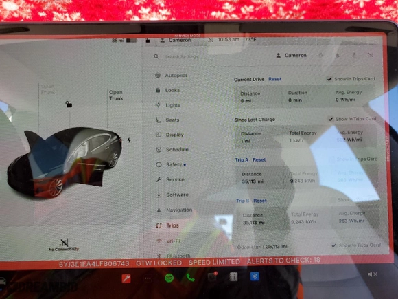 2020 Tesla Model 3 Standard Range Plus with VIN 5YJ3E1EA4LF806743, listed as a Copart auction lot 44578435 with 35,113 mi miles and Salvage Title. Bid and sale history available at carsss.com. Image 9.
