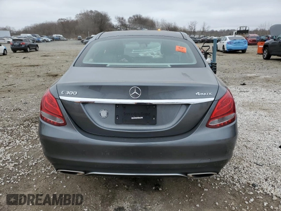 2017 Mercedes-Benz C 300 with VIN 55SWF4KBXHU210325, listed as a Copart auction lot 48869295 with 49,331 mi miles and Salvage Title. Bid and sale history available at carsss.com. Image 6.