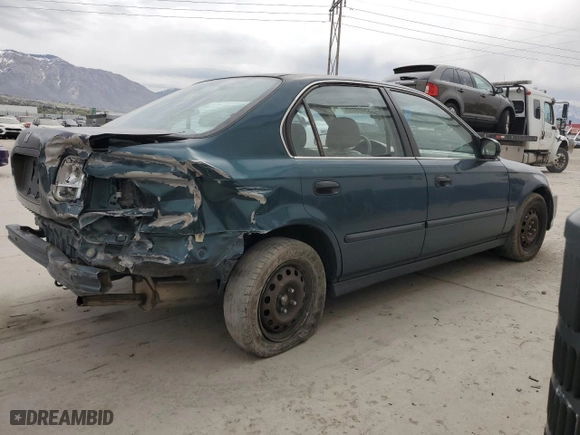 1997 Honda Civic LX with VIN 1HGEJ6574VL020352, listed as a Copart auction lot 53406855 with 216,655 mi miles and Clean Title. Bid and sale history available at carsss.com. Image 3.