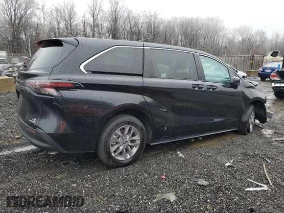2024 Toyota Sienna LE with VIN 5TDKRKEC2RS203592, listed as a Copart auction lot 42538235 with 20,097 mi miles and Non Repairable. Bid and sale history available at carsss.com. Image 3.