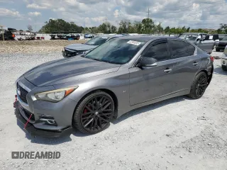 2015 Infiniti Q50 Premium with VIN JN1BV7AP8FM335915, listed as a Copart auction lot 62304555 with 138,163 mi miles and Salvage title. Bid and sale history available at DreamBid. Image 1.