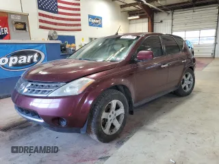 2006 Nissan Murano SL with VIN JN8AZ08T26W418594, listed as a Copart auction lot 47953875 with 203,250 mi miles and Salvage Title. Bid and sale history available at DreamBid. Image 1.