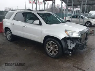 2016 GMC Acadia SLT with VIN 1GKKVRKD2GJ180055, listed as a IAAI auction lot 41114107 with 158,823 mi miles. Bid and sale history available at carsss.com. Image 1.