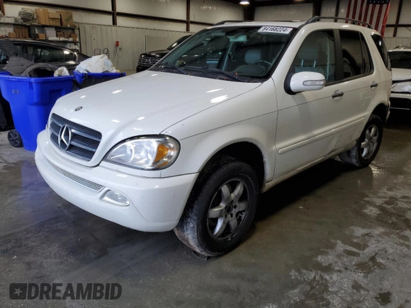 2003 Mercedes-Benz M-Class with VIN 4JGAB75E43A372186, listed as a Copart auction lot 84168224 with 224,588 mi miles and Salvage Title. Bid and sale history available at carsss.com. Image 1.