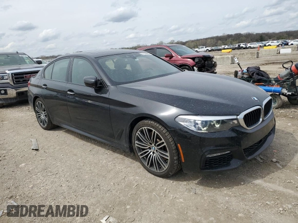 2018 BMW 5 Series 530e xDrive with VIN WBAJB1C51JG623953, listed as a Copart auction lot 51149905 with 86,799 mi miles and Salvage title. Bid and sale history available at DreamBid. Image 4.