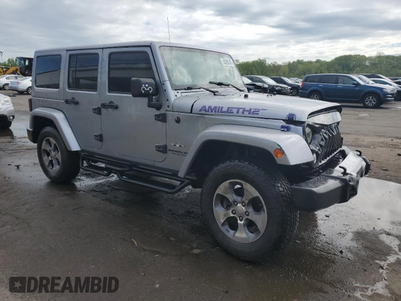 2016 Jeep Wrangler Unlimited 75th Anniversary with VIN 1C4HJWEG1GL183099, listed as a Copart auction lot 55393385 with Not provided miles and Salvage title. Bid and sale history available at DreamBid. Image 4.