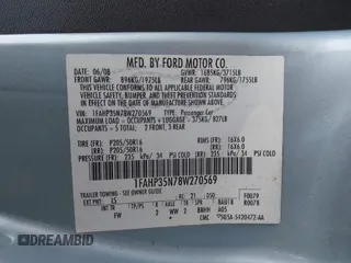 2008 Ford Focus SE with VIN 1FAHP35N78W270569, listed as a IAAI auction lot 38518647 with 173,674 mi miles. Bid and sale history available at carsss.com. Image 9.