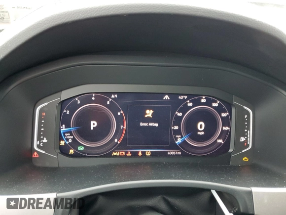 2020 Volkswagen Atlas SEL with VIN 1V2ME2CA6LC231134, listed as a Copart auction lot 48260785 with 63,057 mi miles and Salvage title. Bid and sale history available at DreamBid. Image 9.