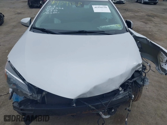 2019 Toyota Corolla L with VIN 2T1BURHE2KC153893, listed as a IAAI auction lot 41959128 with 78,741 mi miles. Bid and sale history available at carsss.com. Image 12.