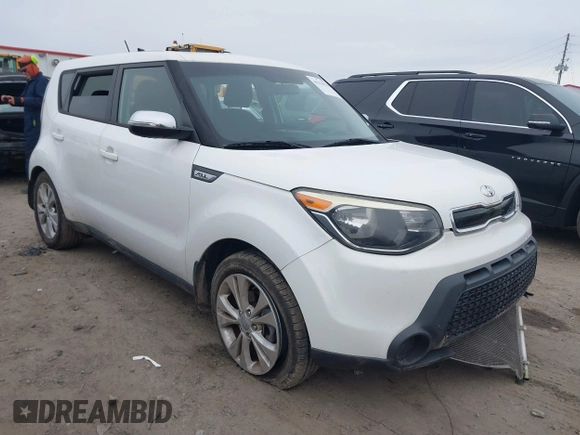 2014 Kia Soul + with VIN KNDJP3A55E7097836, listed as a IAAI auction lot 41276910 with 127,280 mi miles and . Bid and sale history available at DreamBid. Image 1.