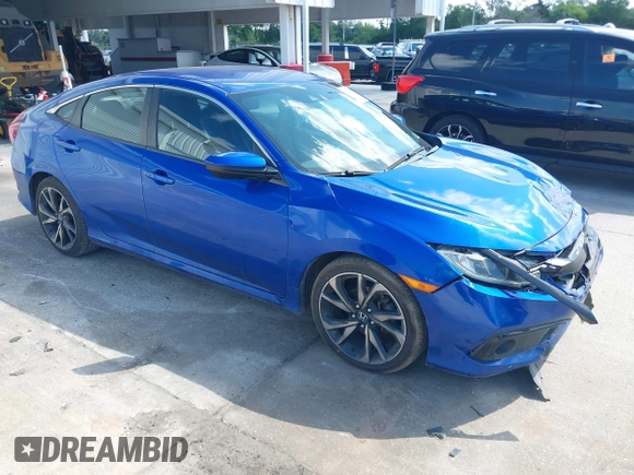 2019 Honda Civic Sport with VIN 2HGFC2F86KH525252, listed as a IAAI auction lot 41998144 with 79,417 mi miles and . Bid and sale history available at DreamBid. Image 1.