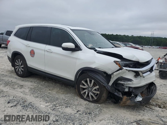 2022 Honda Pilot EX-L with VIN 5FNYF5H50NB014407, listed as a Copart auction lot 60507325 with 71,067 mi miles and Salvage title. Bid and sale history available at DreamBid. Image 4.
