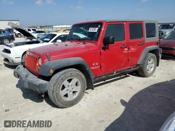 2008 Jeep Wrangler Unlimited X with VIN 1J4GB39168L649201, listed as a Copart auction lot 44152955 with 570,258 mi miles and Clean Title. Bid and sale history available at DreamBid. Image 1.
