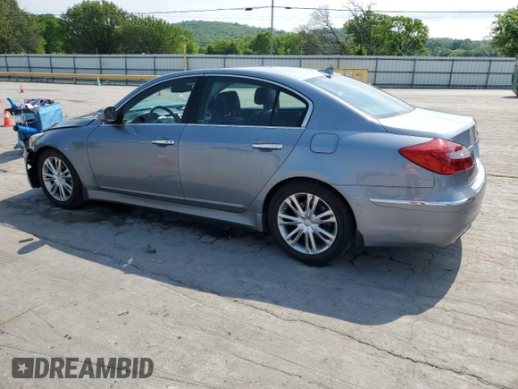2013 Hyundai Genesis 3.8L with VIN KMHGC4DD4DU256047, listed as a Copart auction lot 54706445 with 122,891 mi miles and Salvage Title. Bid and sale history available at DreamBid. Image 2.