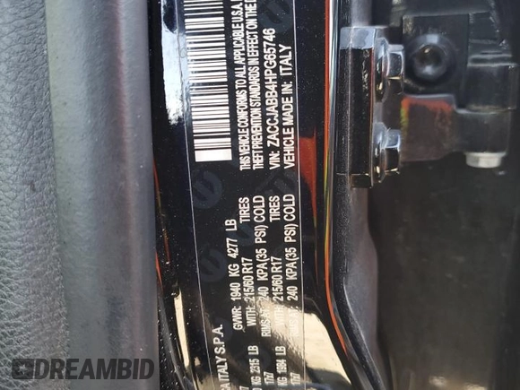2017 Jeep Renegade Latitude with VIN ZACCJABB4HPG65746, listed as a Copart auction lot 48880755 with 98,630 mi miles and Salvage Title. Bid and sale history available at carsss.com. Image 15.