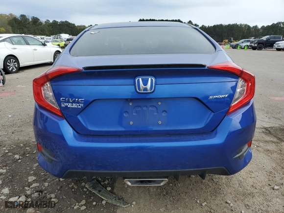 2021 Honda Civic Sedan Sport with VIN 2HGFC2F83MH505088, listed as a Copart auction lot 50549545 with 68,234 mi miles and Salvage Title. Bid and sale history available at carsss.com. Image 6.