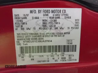 2008 Ford Explorer Sport Trac XLT с VIN 1FMEU51EX8UA37834, выставлен на аукционе IAAI как лот 42000980 с пробегом 43 823 миль миль и . История ставок и продаж доступна на DreamBid. Изображение 9.