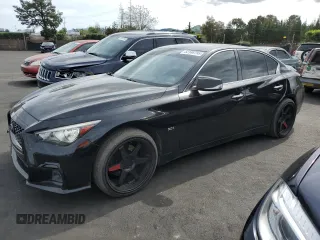 2018 Infiniti Q50 3.0t LUXE with VIN JN1EV7AP2JM590114, listed as a Copart auction lot 52146795 with 89,714 mi miles and Salvage Title. Bid and sale history available at carsss.com. Image 1.