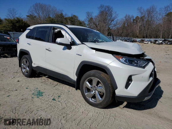 2020 Toyota RAV4 Hybrid Limited with VIN 2T3DWRFV9LW054985, listed as a Copart auction lot 47534815 with 32,939 mi miles and Salvage Title. Bid and sale history available at carsss.com. Image 4.