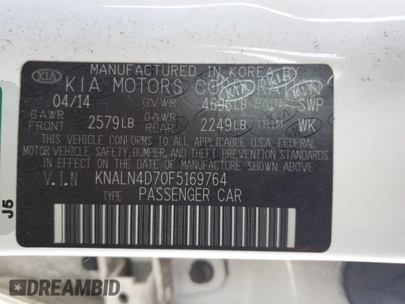 2015 Kia Cadenza Premium with VIN KNALN4D70F5169764, listed as a Copart auction lot 46124985 with 72,884 mi miles and Clean Title. Bid and sale history available at carsss.com. Image 12.