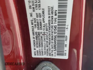 2010 Honda CR-V EX z VIN 5J6RE4H55AL101545, wystawiony jako Copart lot #58523805 z przebiegiem 100 408 mil mil oraz Szkoda całkowita • Salvage title. Historia ofert i sprzedaży dostępna na DreamBid. Obrazek 13.