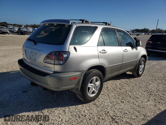 2001 Lexus RX 300 with VIN JTJGF10U310084013, listed as a Copart auction lot 77630024 with 0 mi miles and Salvage Title. Bid and sale history available at carsss.com. Image 3.