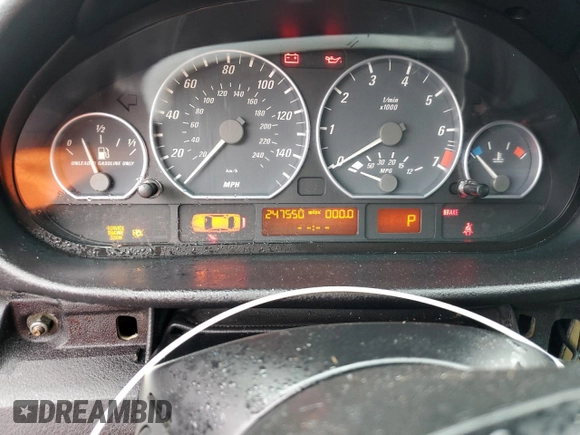 2004 BMW 3 Series 330Ci with VIN WBABD53444PL15340, listed as a Copart auction lot 44588585 with 247,550 mi miles and Non Repairable. Bid and sale history available at carsss.com. Image 9.