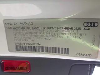2021 Audi A4 S line Premium Plus with VIN WAUEAAF44MN005744, listed as a IAAI auction lot 41959164 with 29,127 mi miles and . Bid and sale history available at DreamBid. Image 9.