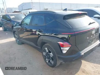 2025 Hyundai Kona SEL with VIN KM8HB3AB9SU223742, listed as a IAAI auction lot 42046520 with 9,907 mi miles. Bid and sale history available at carsss.com. Image 3.